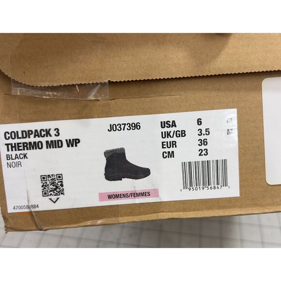 Merrell Coldpack 3 Thermo Mid Zip Waterproof Women's Shoes Black  Sz. 6 Leather - Picture 4 of 13